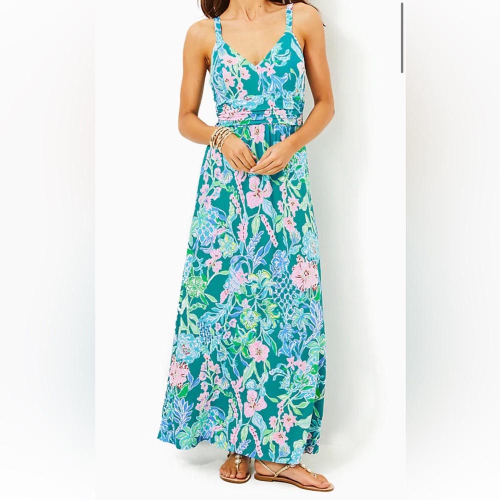 NWT Lilly Pulitzer Sz 10 Blake Maxi Hot off the Vine